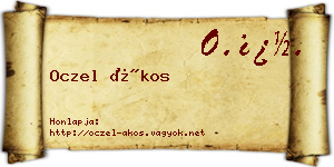 Oczel Ákos névjegykártya